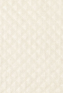 Thayer Quilted Linen Ivory 62151 by Schumacher Designer Fabric