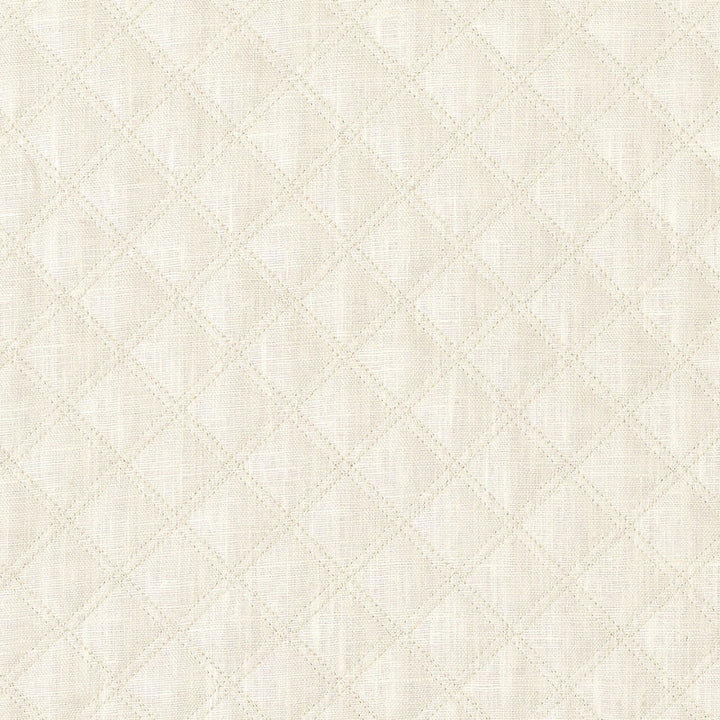 Thayer Quilted Linen Ivory 62151 by Schumacher Fabric Schumacher Fabric Thayer Quilted Linen Ivory 62151Fabric LINEN 67% ITALY </p><p>Repeat: H: HORZ. 1 5/8" (4CM), V: VERT. 2" (5CM) 54 - Fabric Carolina -