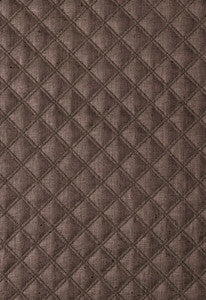 Thayer Quilted Linen Espresso 62154 by Schumacher Designer Fabric