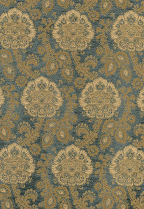 Sanderling Paisley Aegean 62161 by Schumacher Designer Fabric