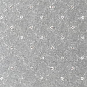 Nexus Embroidery Grey 62250 by Schumacher Designer Fabric
