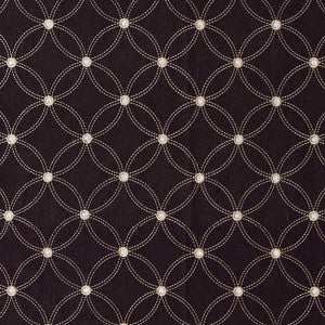 Nexus Embroidery Espresso 62251 by Schumacher Designer Fabric