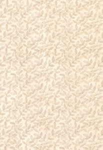 Manor Leaf Embroidery Ecru 62360 by Schumacher Designer Fabric
