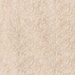 Manor Leaf Embroidery Fawn 62362 by Schumacher Designer Fabric
