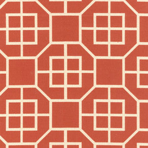 Glacier Fret Brick 62400 by Schumacher Designer Fabric