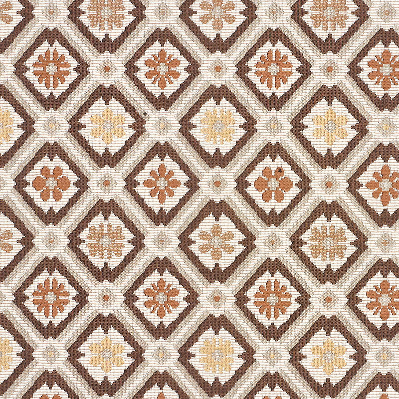 Savonnerie Tapestry Brown 62494 by Schumacher Fabric Schumacher Fabric Savonnerie Tapestry Brown 62494Fabric COTTON 94% FRANCE </p><p>Repeat: H: HORZ. 5 7/8" (15CM), V: VERT. 6 1/4" (16CM) 59 - Fabric Carolina -