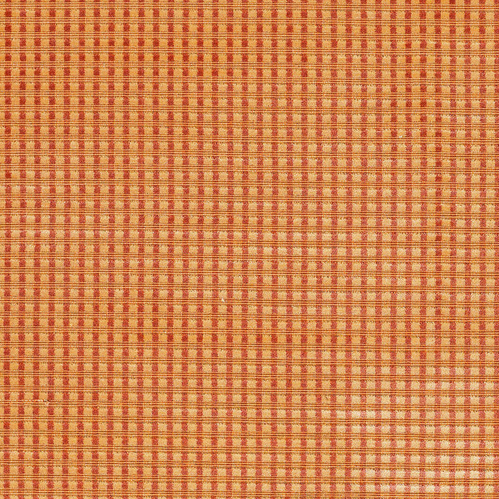 Trianon Velvet Check Terracotta 62590 by Schumacher Designer Fabric CHROMA COTTON 50% VISCOSE 50% BELGIUM MARTINDALE 10,000 </p><p>Repeat: Horizontal: 3/8" (1CM) and Vertical: 3/8" (1CM) 53.5 - Swanky Fabrics -
