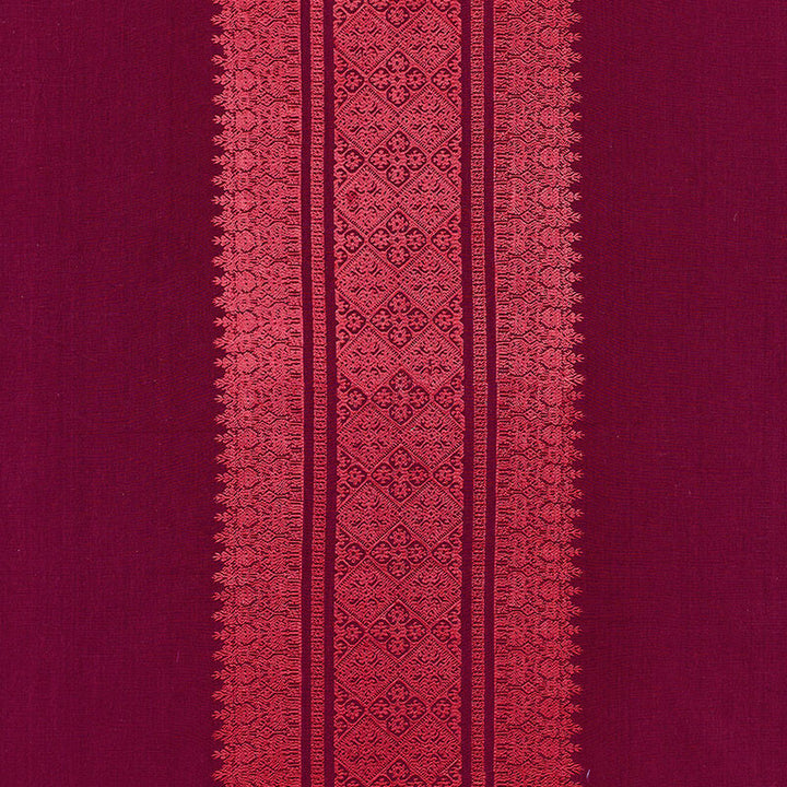 Saree Stripe Mulberry 62663 by Schumacher Fabric Schumacher Fabric Saree Stripe Mulberry 62663Fabric COTTON 49% INDIA </p><p>Repeat: H: HORZ. 26 1/2" (67CM) , V: VERT. 2" (5CM) 59.5 - Fabric Carolina -