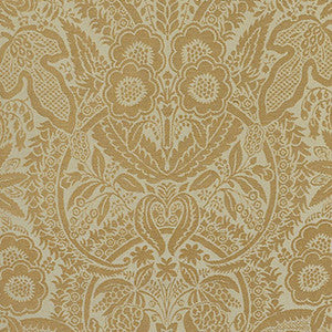 Damasse Des Ananas Patina 62791 by Schumacher Designer Fabric
