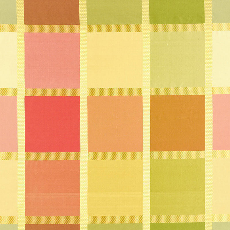 Navsari Silk Plaid Azalea 62853 by Schumacher Designer Fabric CALYPSO SILK 100% INDIA MARTINDALE 3,000 </p><p>Repeat: Horizontal: 27" (69CM) and Vertical: 30" (76CM) 54 - Swanky Fabrics -