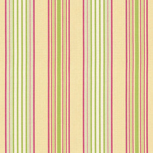 Saratoga Cotton Stripe Maize / Pear / Raspberry 62960 by Schumacher Designer Fabric