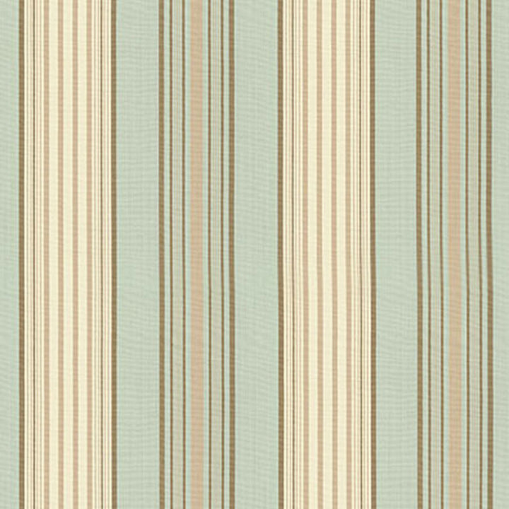 Saratoga Cotton Stripe Aqua / Flax/ Mocha 62962 by Schumacher Designer Fabric PERENNIAL FAVORITES COTTON 100% INDIA MARTINDALE 15,500 </p><p>Repeat: Horizontal: 9 1/4" (23CM) and Vertical: 50 - Swanky Fabrics -