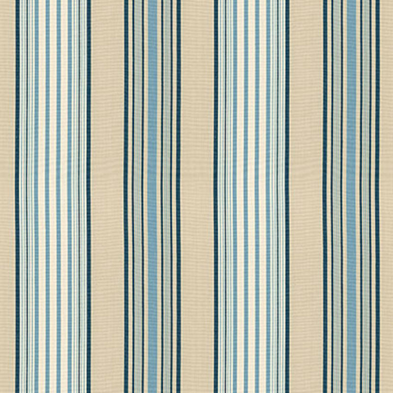 Saratoga Cotton Stripe Indigo / Chambray / Beige 62963 by Schumacher Designer Fabric CHROMA SP14 COTTON 100% INDIA MARTINDALE 15,500 </p><p>Repeat: Horizontal: 9 1/4" (23CM) and Vertical: 54 - Swanky Fabrics -