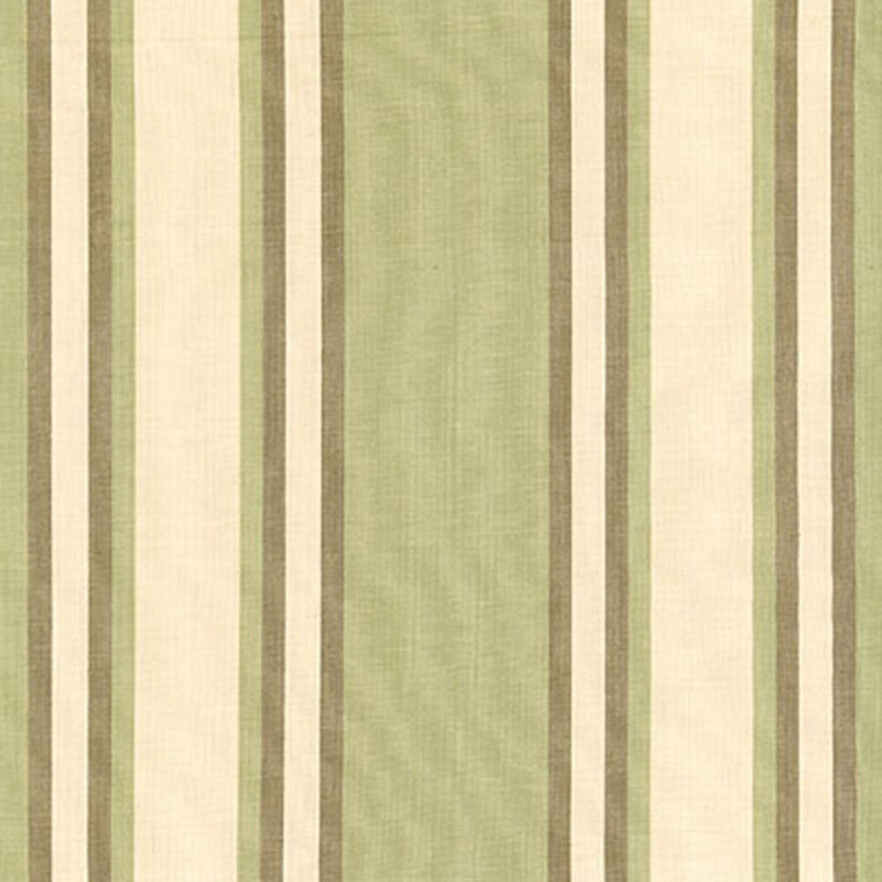 Seneca Cotton Stripe Green Tea/Mocha 62983 by Schumacher Designer Fabric COUNTRY HOUSE COTTONS See Sample INDIA . </p><p>Repeat: Horizontal: 6 3/4" (17CM) and Vertical: - 54" WIDE (137CM) - Swanky Fabrics -