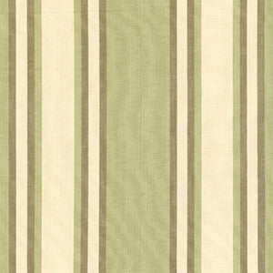 Seneca Cotton Stripe Green Tea/Mocha 62983 by Schumacher Designer Fabric