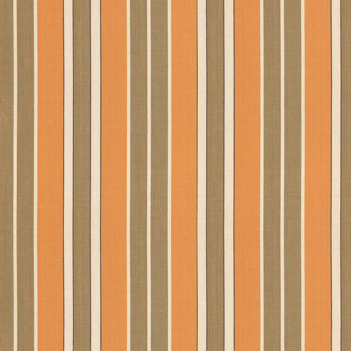 Beacon Cotton Stripe Pumpkin/Mocha/Java 62995 by Schumacher Designer Fabric COUNTRY HOUSE COTTONS See Sample INDIA . </p><p>Repeat: Horizontal: 6 3/4" (17CM) and Vertical: - 54" WIDE (137CM) - Swanky Fabrics -