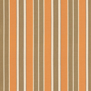 Beacon Cotton Stripe Pumpkin/Mocha/Java 62995 by Schumacher Designer Fabric