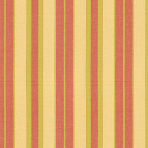 Beacon Cotton Stripe Maize/Pear/Coral 62996 by Schumacher Designer Fabric