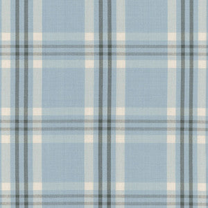 Wilton Cotton Plaid Chambray/Indigo 63015 by Schumacher Designer Fabric