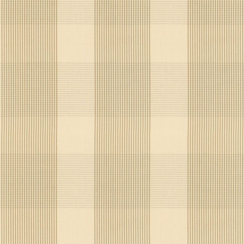 Avon Gingham Plaid Flax/Ivory 63021 by Schumacher Designer Fabric COUNTRY HOUSE COTTONS See Sample INDIA . </p><p>Repeat: Horizontal: 6 3/4" (17CM) and Vertical: 6 3/4" (17CM) 54" WIDE (137CM) - Swanky Fabrics -