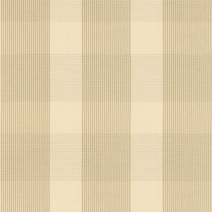 Avon Gingham Plaid Flax/Ivory 63021 by Schumacher Designer Fabric