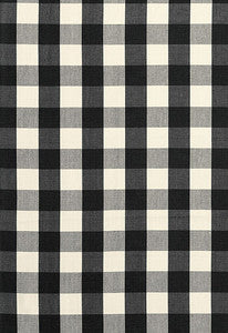 Camden Cotton Check Ebony 63042 by Schumacher Designer Fabric