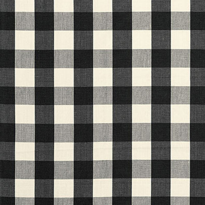 Camden Cotton Check Ebony 63042 by Schumacher Designer Fabric COUNTRY HOUSE COTTONS See Sample INDIA LIGHT DUTY </p><p>Repeat: Horizontal: 3" (8CM) and Vertical: 3" (8CM) 54" WIDE (137CM) - Swanky Fabrics -