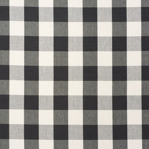 Camden Cotton Check Black 63044 by Schumacher Designer Fabric