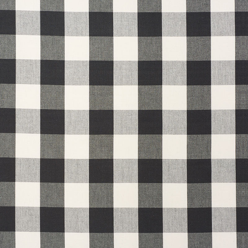 Camden Cotton Check Black 63044 by Schumacher Designer Fabric REVISIT OF POPULAR PATTERNS COTTON 100% INDIA MARTINDALE 7,500 </p><p>Repeat: Horizontal: 3" (8CM) and Vertical: 3" (8CM) 54 - Swanky Fabrics -