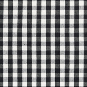 Elton Cotton Check Black 63064 by Schumacher Designer Fabric
