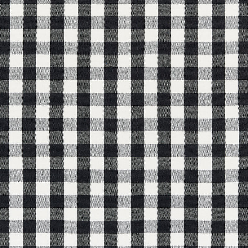 Elton Cotton Check Black 63064 by Schumacher Fabric Schumacher Fabric Elton Cotton Check Black 63064Fabric COTTON 100% INDIA </p><p>Repeat: H: HORZ. 1 1/4" (3CM) , V: VERT. 1 1/4" (3CM) 54 - Fabric Carolina -