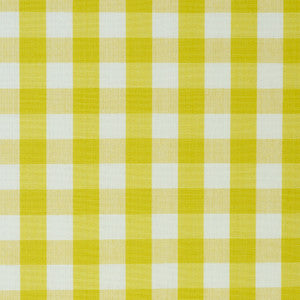 Elton Cotton Check Yellow 63069 by Schumacher Designer Fabric