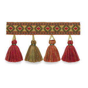 Pembury Tassel Fringe Rosewood 63150 by Schumacher Designer Fabric