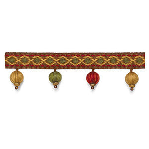 Willington Bobble Fringe Rosewood 63260 by Schumacher Designer Fabric
