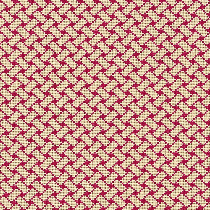 Bristol Weave Carmine 63395 by Schumacher Designer Fabric Essentials-Small-Scale-Upholstery-Fabrics 97% Viscose, 3% Nylon Wyzenbeek 30,000 Horizontal: 7/8- and Vertical: 7/8- 52 - Swanky Fabrics -