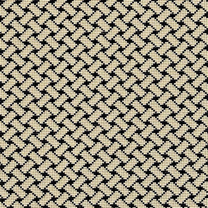 Bristol Weave Noir 63397 by Schumacher Designer Fabric ESSENTIALS: SMALL-SCALE UPHOLSTERY I See Sample UNITED STATES OF AMERICA HEAVY DUTY </p><p>Repeat: Horizontal: 7/8" (2CM) and Vertical: 7/8" (2CM) 52" WIDE (132CM) - Swanky Fabrics -