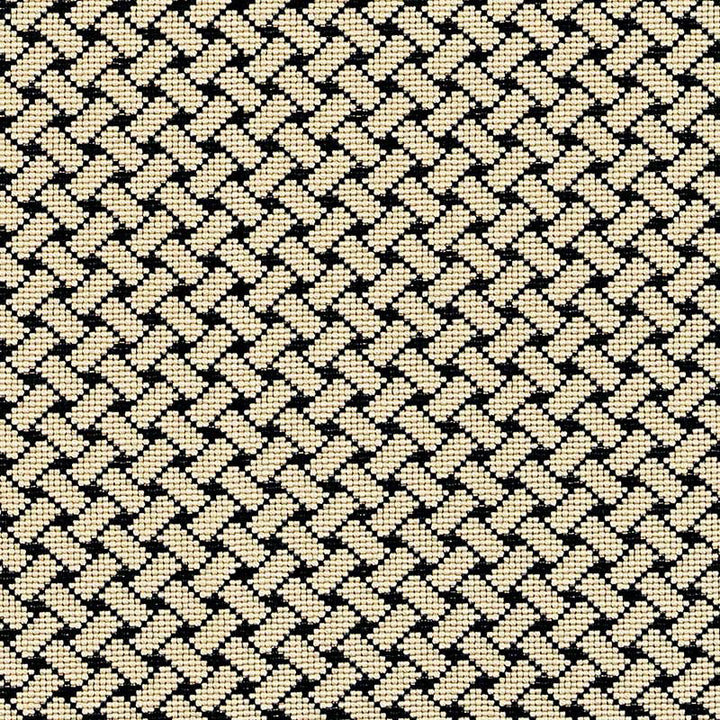 Bristol Weave Noir 63397 by Schumacher Designer Fabric ESSENTIALS: SMALL-SCALE UPHOLSTERY I VISCOSE 97% NYLON 3% UNITED STATES OF AMERICA WYZENBEEK 30,000 </p><p>Repeat: Horizontal: 7/8" (2CM) and Vertical: 7/8" (2CM) 52 - Swanky Fabrics -