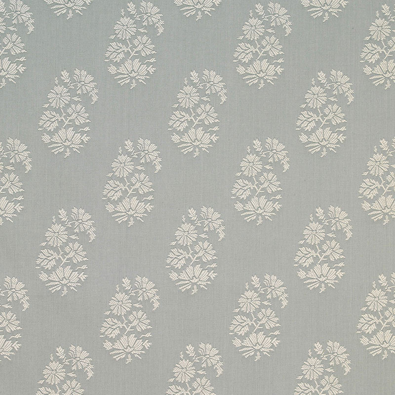 Astara Paisley Aqua 63420 by Schumacher Designer Fabric CHROMA See Sample UNITED STATES OF AMERICA MEDIUM DUTY </p><p>Repeat: Horizontal: 7" (18CM) and Vertical: 7 1/2" (19CM) 56" WIDE (142CM) - Swanky Fabrics -