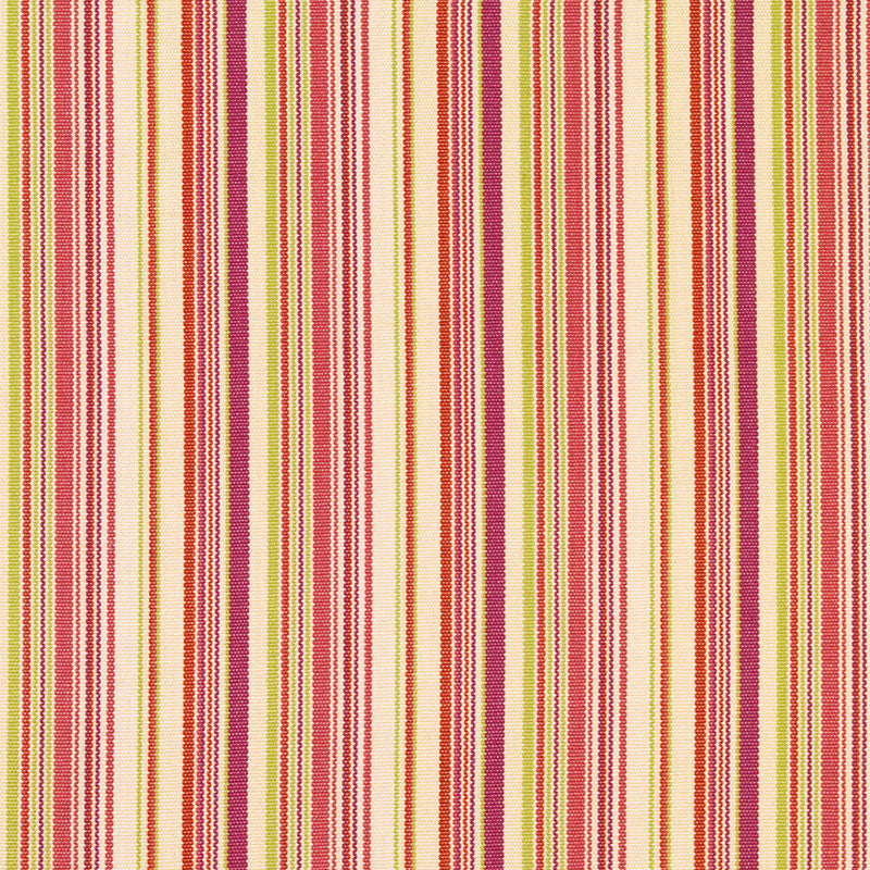 Malibu Stripe Cerise 63450 by Schumacher Designer Fabric CHROMA COTTON 100% INDIA WYZENBEEK 6,000 </p><p>Repeat: Horizontal: 4" (10CM) and Vertical: 54.5 - Swanky Fabrics -
