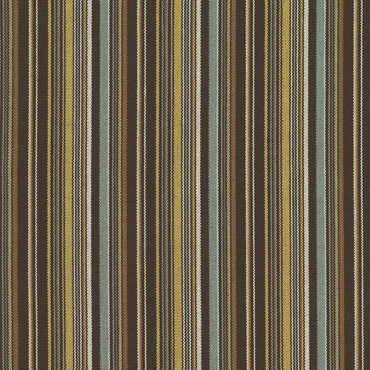 Malibu Stripe Chocolate 63454 by Schumacher Designer Fabric CHROMA COTTON 100% INDIA WYZENBEEK 6,000 </p><p>Repeat: Horizontal: 4" (10CM) and Vertical: 54.5 - Swanky Fabrics -