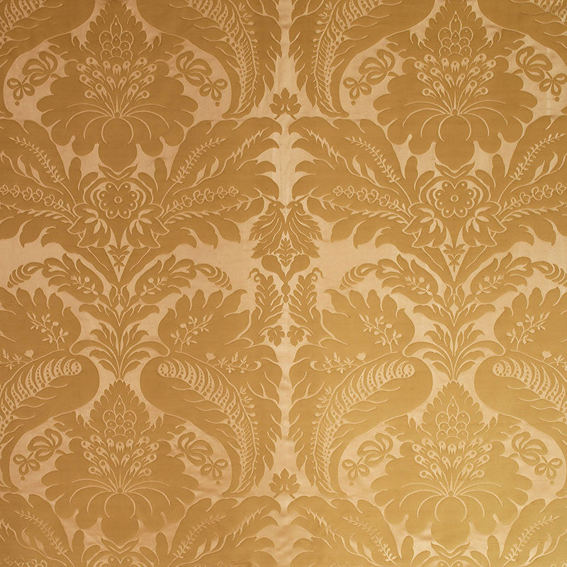 Bennet Silk Damask Rose Quartz 63732 by Schumacher Fabric Schumacher Fabric Bennet Silk Damask Rose Quartz 63732Fabric DUPIONI SILK 65% INDIA </p><p>Repeat: H: HORZ. 27" (69CM) , V: VERT. 31 1/4" (79CM) 54 - Fabric Carolina -