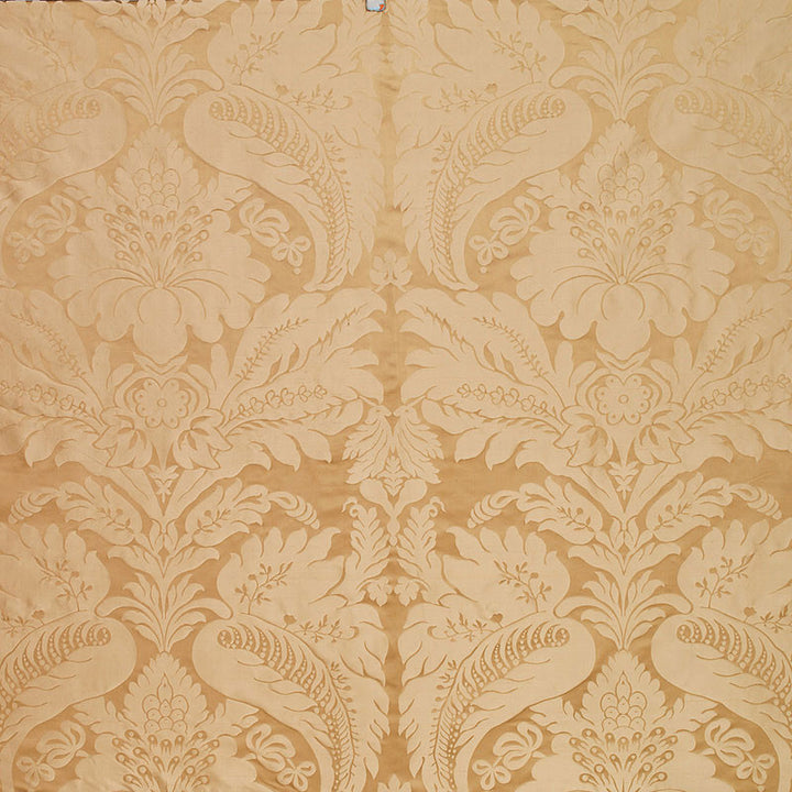 Bennet Silk Damask Travertine 63733 by Schumacher Fabric Schumacher Fabric Bennet Silk Damask Travertine 63733Fabric DUPIONI SILK 65% INDIA </p><p>Repeat: H: HORZ. 27" (69CM) , V: VERT. 31 1/4" (79CM) 54 - Fabric Carolina -