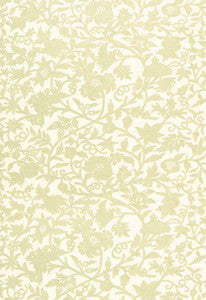 Sissinghurst Crewel Ivory 63760 by Schumacher Designer Fabric