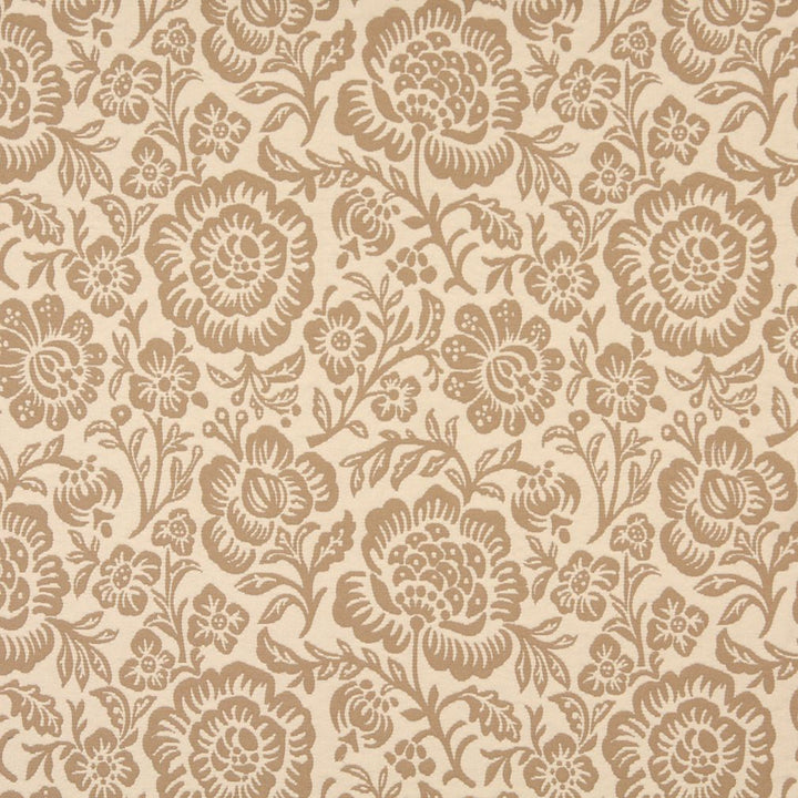 6401 Cream Floral by Charlotte Designer Fabric Garden Collection 37% Cotton, 36% Rayon, 27% Polyester Asia Exceeds 70,000 Wyzenbeek Rubs (Heavy Duty) Horizontal: 14" x Vertical: 15" 54 Inches - Swanky Fabrics -