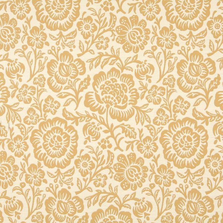 6406 Saffron Floral by Charlotte Designer Fabric Garden Collection 37% Cotton, 36% Rayon, 27% Polyester Asia Exceeds 70,000 Wyzenbeek Rubs (Heavy Duty) Horizontal: 14" x Vertical: 15" 54 Inches - Swanky Fabrics -