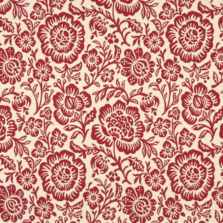 6408 Garnet Floral by Charlotte Designer Fabric Garden Collection 37% Cotton, 36% Rayon, 27% Polyester Asia Exceeds 70,000 Wyzenbeek Rubs (Heavy Duty) Horizontal: 14" x Vertical: 15" 54 Inches - Swanky Fabrics -