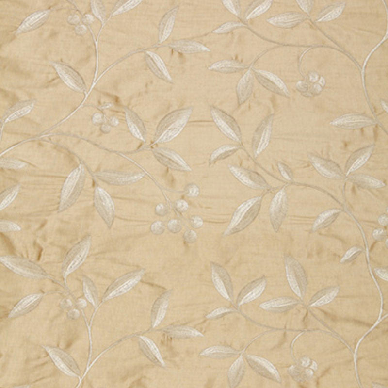 Adelaide Embroidery Blonde 64331 by Schumacher Designer Fabric EXQUISITE EMBROIDERIES SILK 66% RAYON 34% INDIA </p><p>Repeat: Horizontal: 25 1/2" (65CM) and Vertical: 14 3/4" (37CM) 54 - Swanky Fabrics -