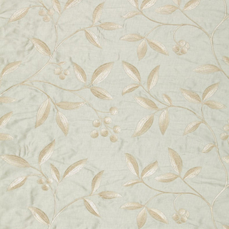 Adelaide Embroidery Ciel 64332 by Schumacher Designer Fabric CHROMA See Sample INDIA LIGHT DUTY </p><p>Repeat: Horizontal: 25 1/2" (65CM) and Vertical: 14 3/4" (37CM) 54" WIDE (137CM) - Swanky Fabrics -