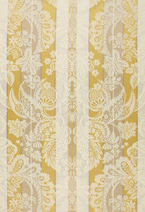 Savannah Imberline Damask Chardonnay 64393 by Schumacher Designer Fabric