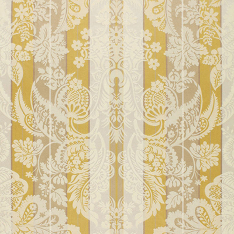 Savannah Imberline Damask Chardonnay 64393 by Schumacher Designer Fabric CLASSIC WOVENS See Sample INDIA LIGHT DUTY </p><p>Repeat: Horizontal: 27 1/2" (70CM) and Vertical: 27 1/4" (69CM) 55" WIDE (140CM) - Swanky Fabrics -